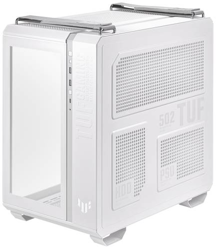 Asus TUF Gaming GT502 PLUS Midi-Tower PC-Gehäuse Weiß Staubfilter, Seitenfenster von Asus