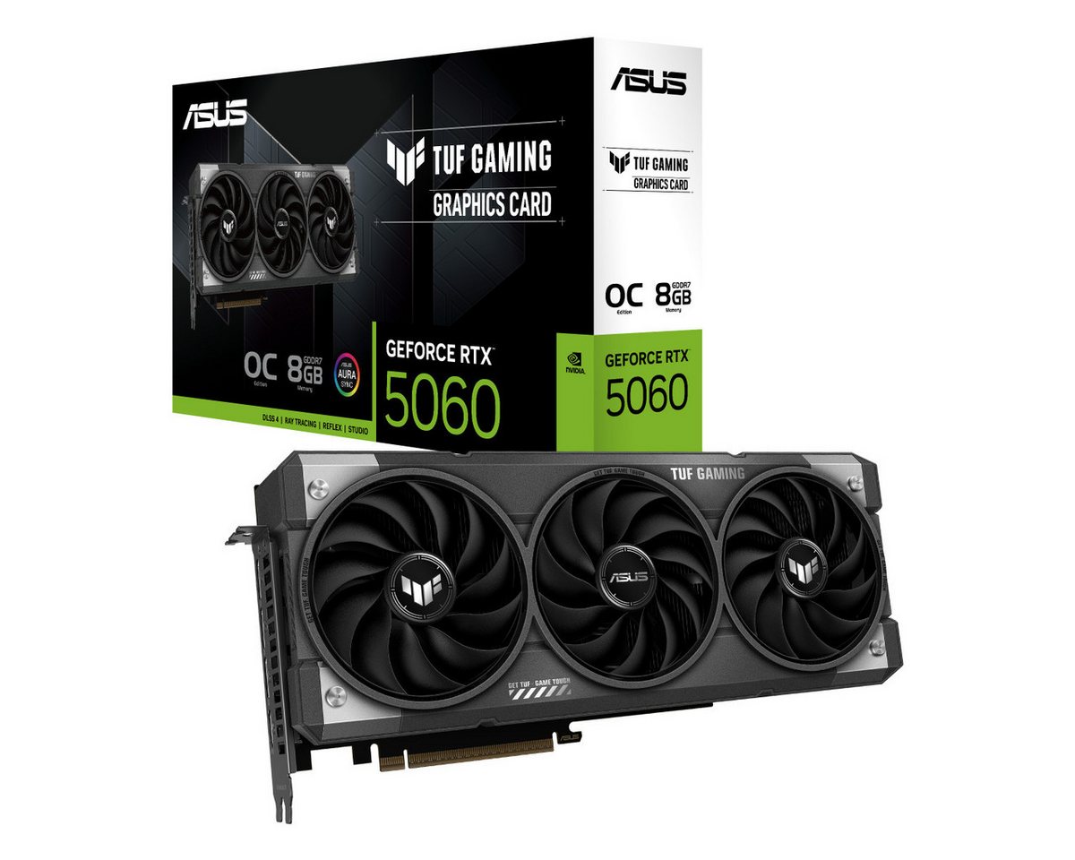 Asus TUF Gaming GeForce RTX 5060 OC Grafikkarte (8 GB, GDDR7) von Asus