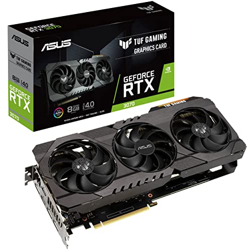 Asus TUF GeForce RTX 3070 TI V2 8GB Gaming Grafikkarte (Nvidia Ampere, PCIe 4.0, DLSS, Raytracing, GDDR6 Speicher, 2X HDMI 2.1, 3X DisplayPort 1.4a, TUF-RTX3070TI-8G-V2-GAMING) von Asus