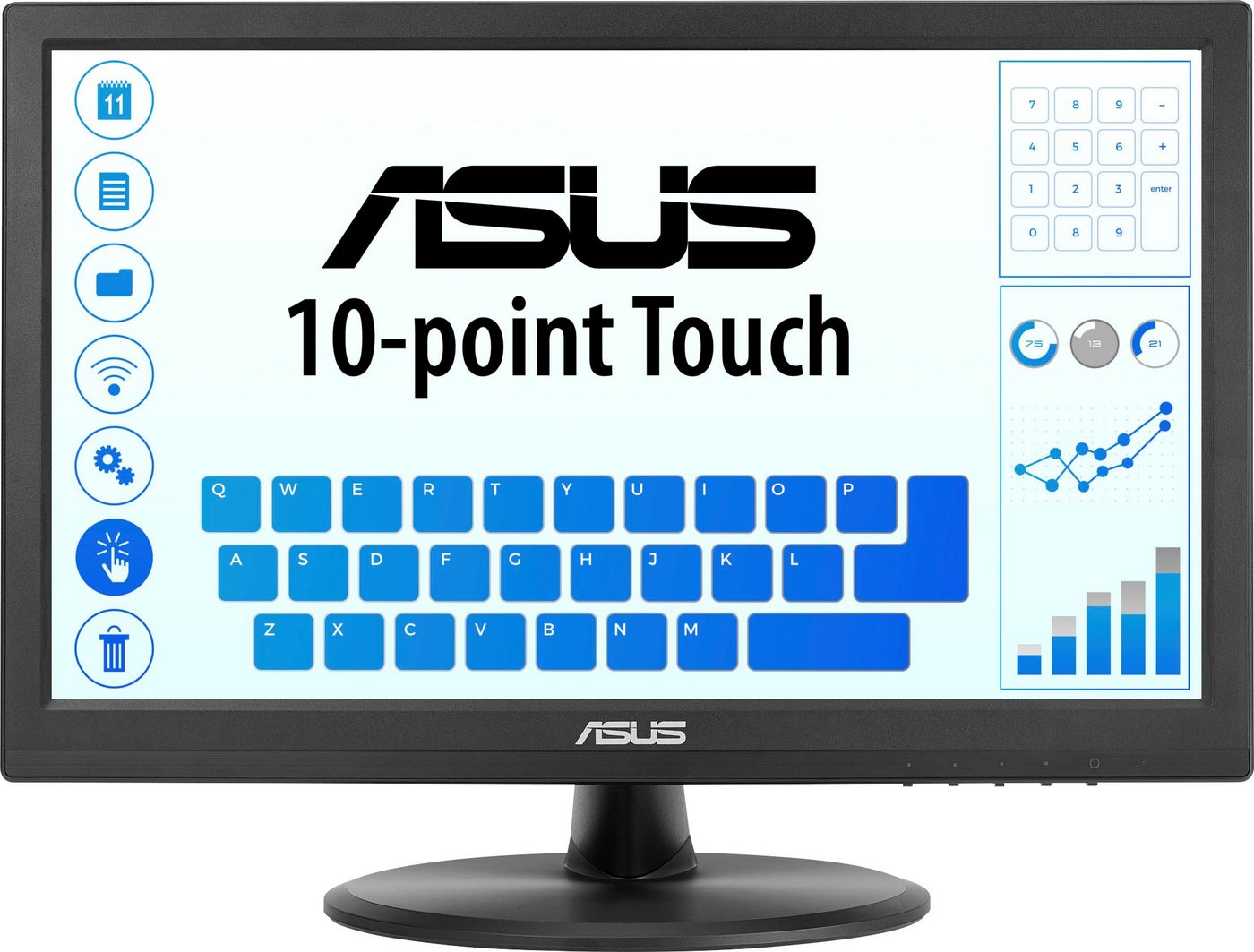 Asus VT168HR LCD-Monitor (40 cm/16 , 1366 x 768 px, WXGA, 5 ms Reaktionszeit, 60 Hz, TN LED)" von Asus