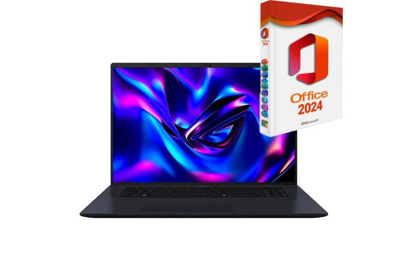 Asus VivoBook 18X, 18" WUXGA, Windows 11 Pro inkl. MS Office 2024 Pro Business-Notebook (45,7 cm/18 Zoll, AMD Ryzen 7 260H, Radeon, 500 GB SSD, Windows 11 Pro 64Bit + MS Office 2024, Beleuchtete Tastatur) von Asus
