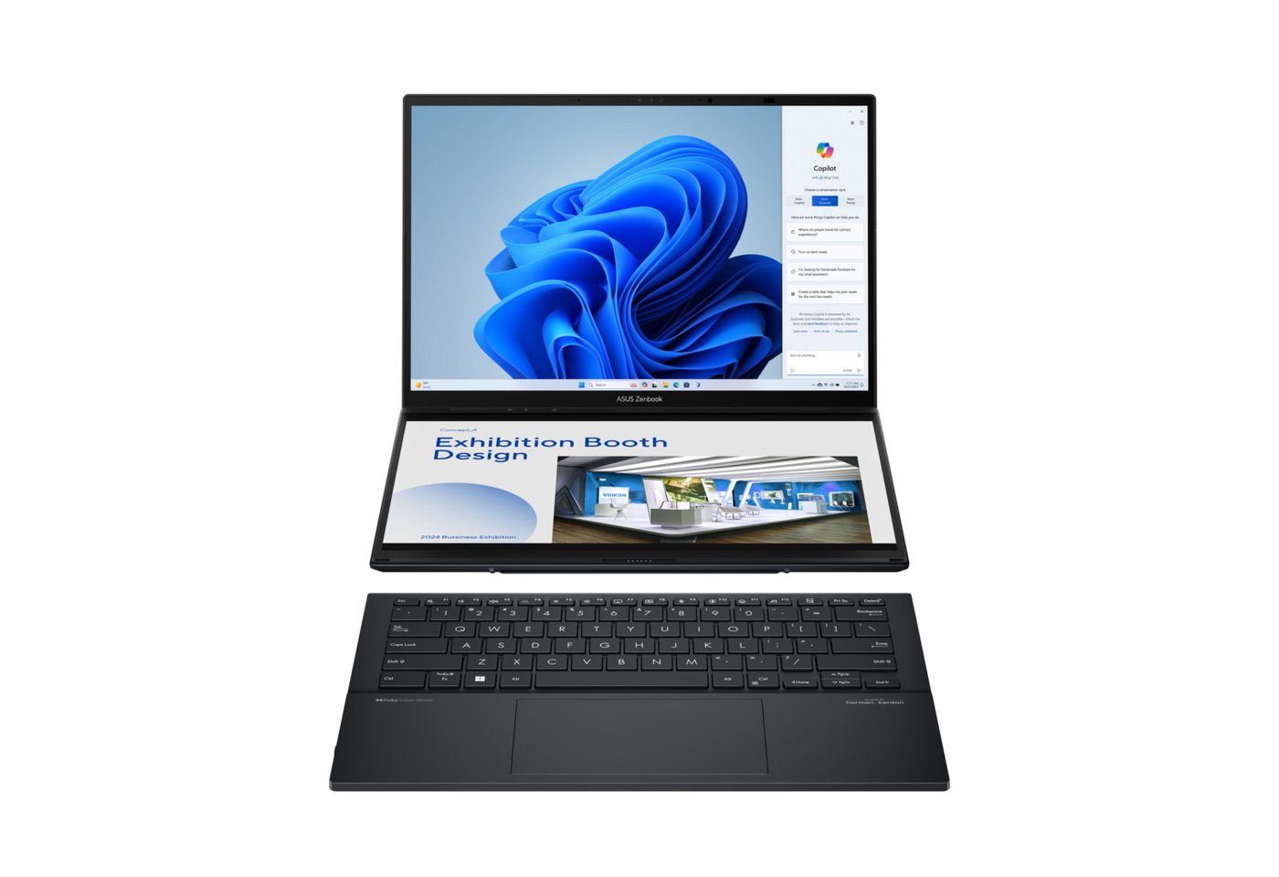Asus Zenbook Duo UX8406MA-PZ073W Notebook (35 cm/14 Zoll, Intel® Core™ Ultra 7 155H (24MB Cache, bis zu 4.8 GHz), 1024 GB SSD) von Asus