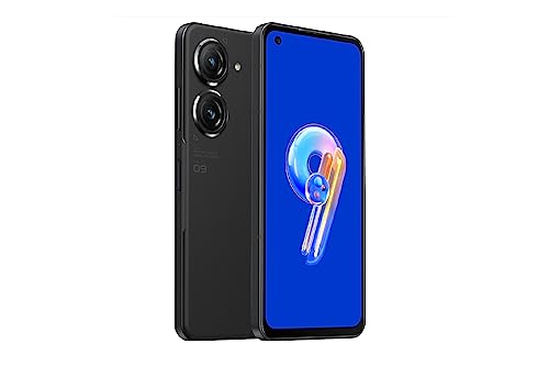 Asus Zenfone 9 Smartphone (5,92" AMOLED Display, 50MP Dual-Kamera, 4300 mAh Akku, 8GB RAM, 128GB Speicher), Midnight Black von Asus