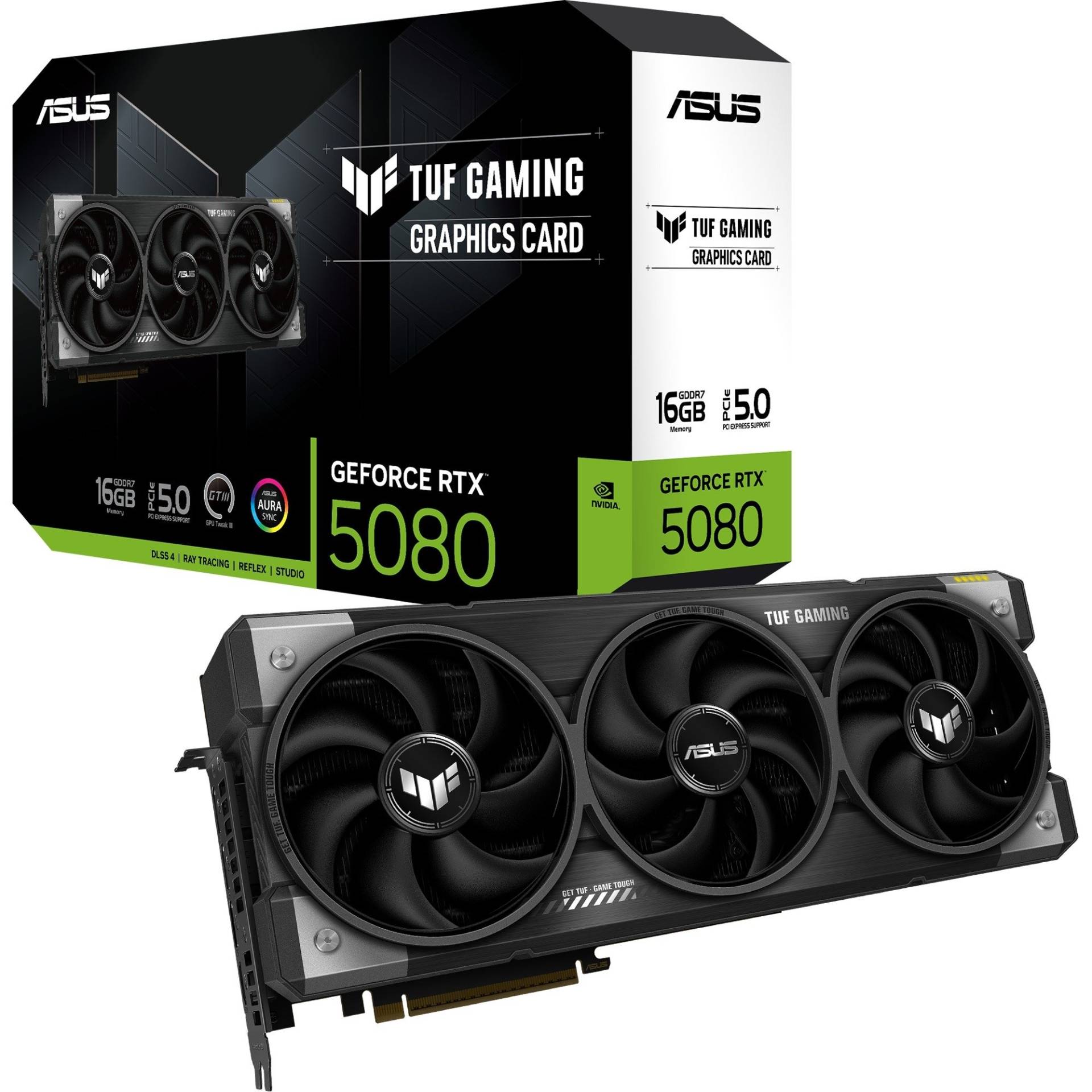 GeForce RTX 5080 TUF GAMING, Grafikkarte GeForce RTX 5080 TUF GAMING, Grafikkarte von Asus