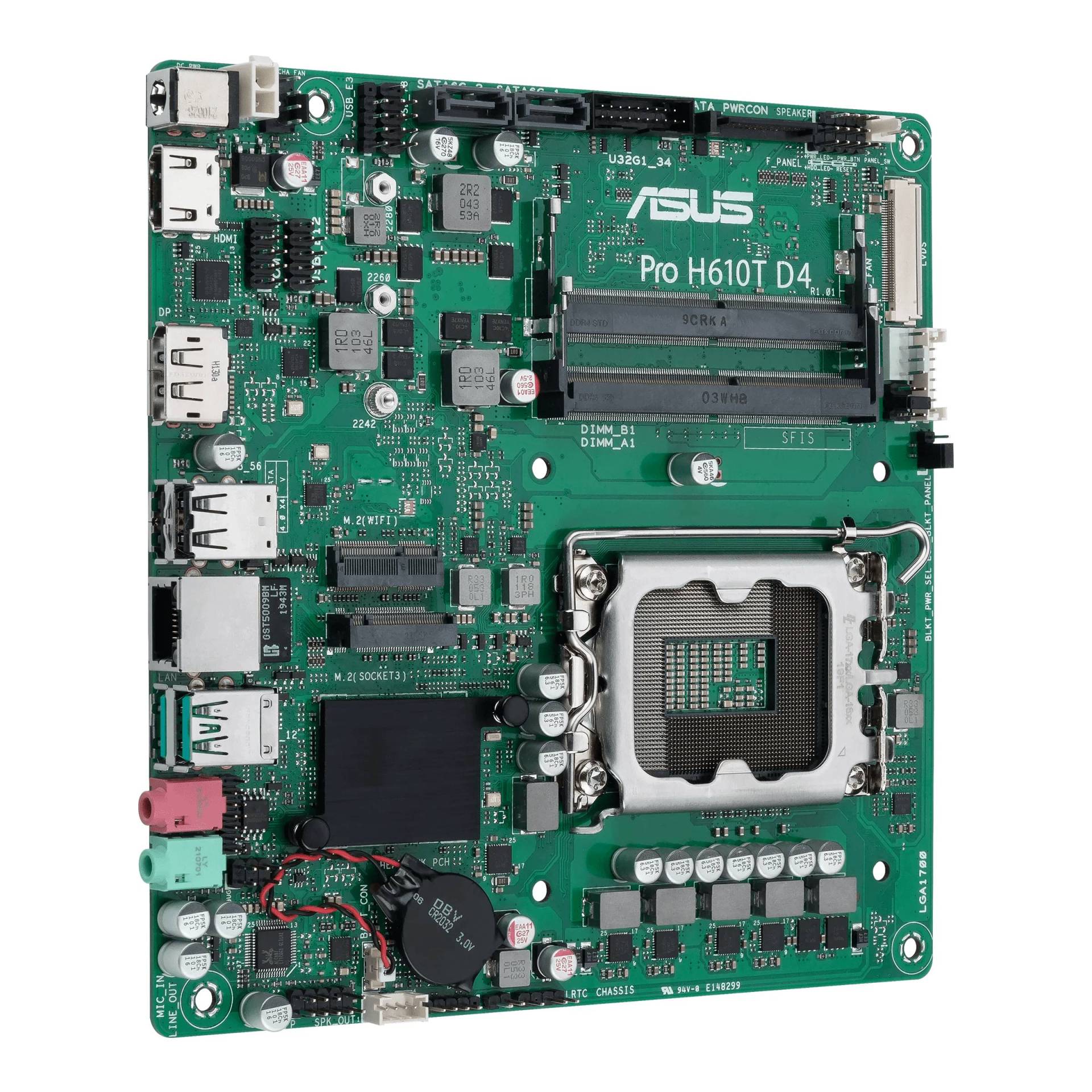 MB ASUS PRO H610T D4-CSM         (Intel,1700,DDR4,thin mITX) von Asus