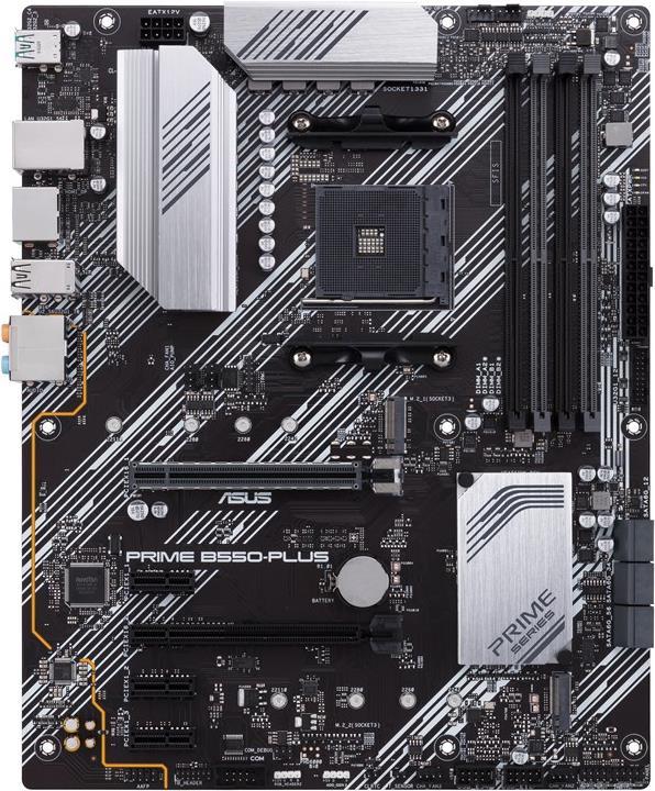 ASUS PRIME B550-PLUS - Motherboard - ATX - Socket AM4 - AMD B550 Chipsatz - USB-C Gen2, USB 3,2 Gen 1, USB 3,2 Gen 2 - Gigabit LAN - Onboard-Grafik (CPU erforderlich) - HD Audio (8-Kanal) (90MB14U0-M0EAY0) von Asus