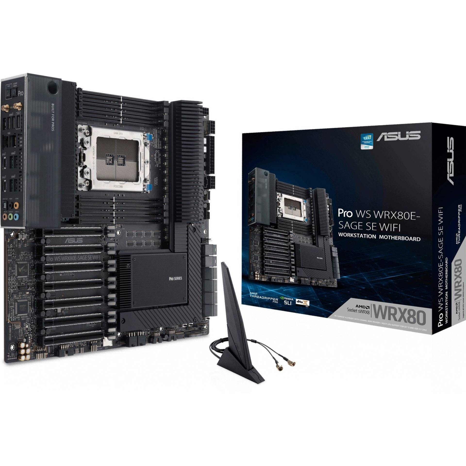 Pro WS WRX80E-SAGE SE WIFI, Mainboard von Asus