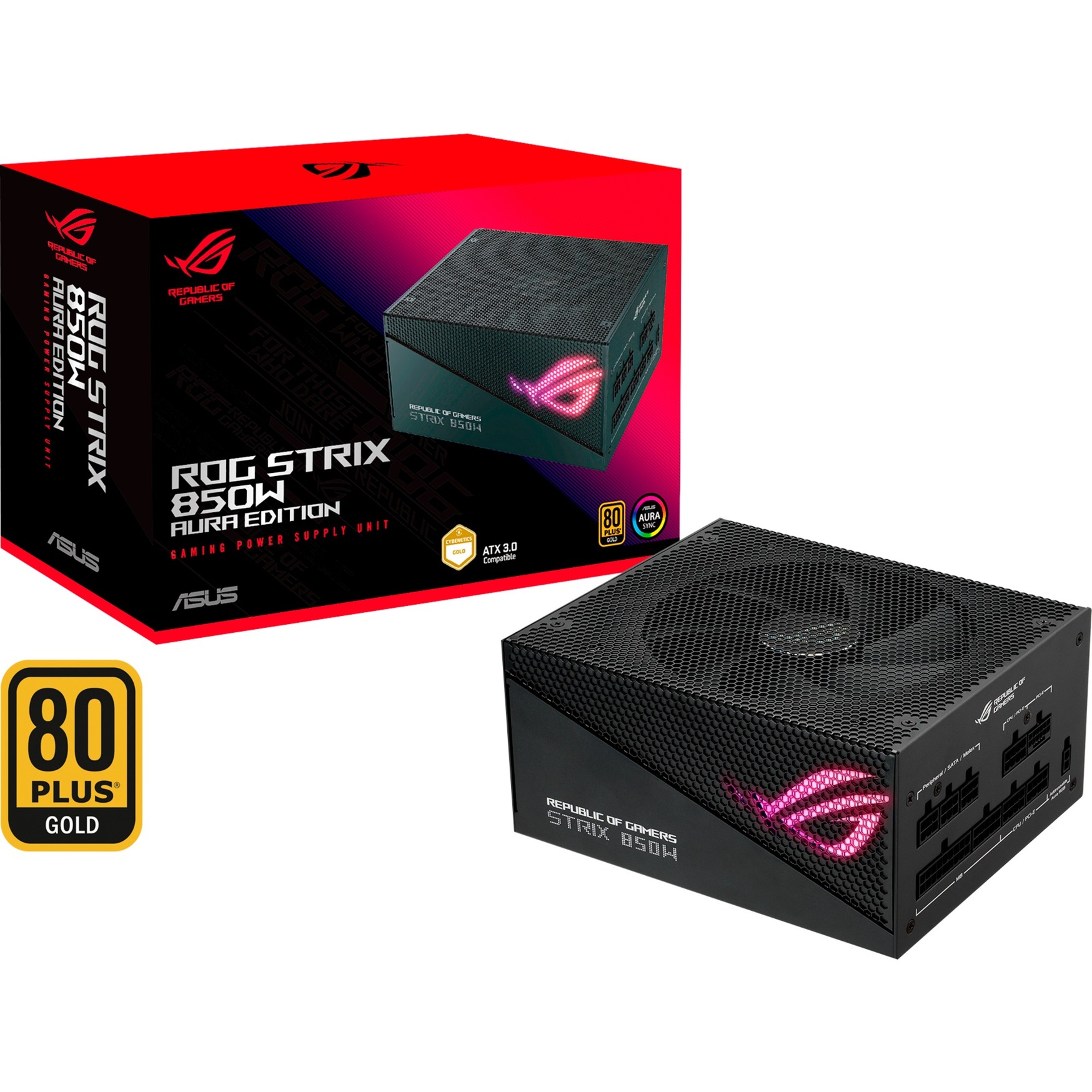 ROG STRIX 850W Gold Aura Edition, PC-Netzteil von Asus