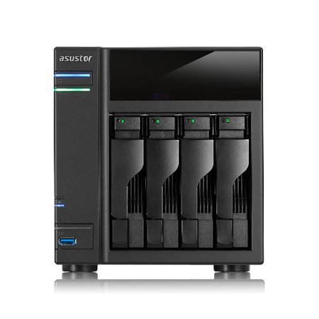 Asustor AS-304T-8TB-WR NAS-Storage 8TB (Intel Atom, 1,6GHz Dual Core, 1GB DDR3 RAM, HDMI, 2X USB 3.0) schwarz von Asustor