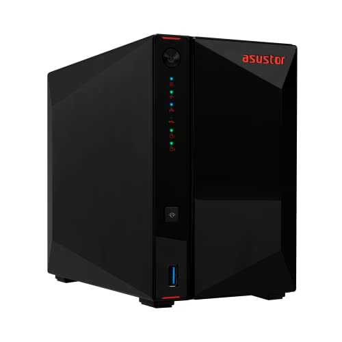 Asustor AS5202T Nimbustor 2 Bay NAS - Netzwerkspeicher Gehäuse, Dual Core 2,0GHz CPU, 2GB DDR4, gaming nas-systeme von Asustor