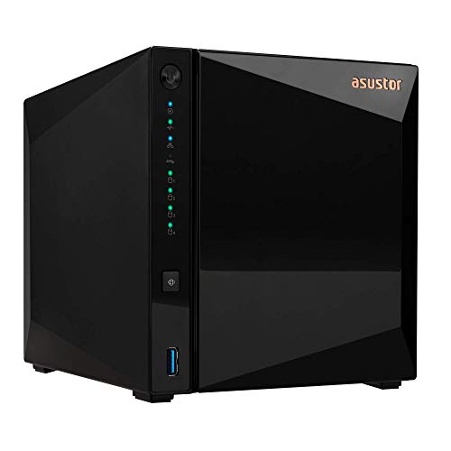 Asustor Drivestor 4 Pro AS3304T 4 Bay NAS Server - Netzwerkspeicher Gehäuse, Quad Core 1.4 Ghz CPU, 2,5 GbE Port, 2GB DDR4 von Asustor