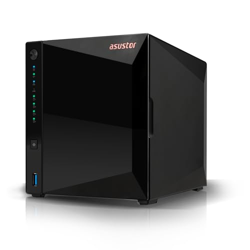 Asustor Drivestor 4 Pro Gen2 AS3304T v2, 4 Bay NAS Gehäuse Netzwerkspeicher, 1.7GHz Quad-Core, 2.5GbE Port, 2GB RAM DDR4, Network Attached Storage für Cloud Speicher (Diskless) von Asustor