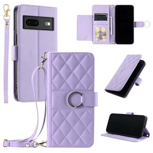 Asuwish Handyhülle für Google Pixel 7 Hülle mit Band Folie Schutzfolie Kartenfach Klappbar Leder Geldbörse Ständer Pixel7 5G 7Hülle Pixel7Hülle Handy Hüllen Schutzhülle Handyhüllen Phone Case Violett Asuwish Handyhülle für Google Pixel 7 Hülle mit Band Folie Schutzfolie Kartenfach Klappbar Leder Geldbörse Ständer Pixel7 5G 7Hülle Pixel7Hülle Handy Hüllen Schutzhülle Handyhüllen Phone Case Violett von Asuwish