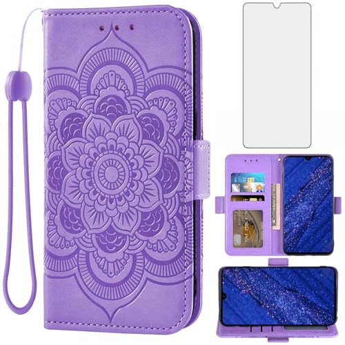 Asuwish Handyhülle für Huawei Mate 20 Hülle mit Glas Folie Schutzfolie Kartenfach Klappbar Leder Geldbörse Ständer Hawaii Mate20 HMA-L29 Handy Hüllen Mandala Schutzhülle Handyhüllen Phone Case Lila Asuwish Handyhülle für Huawei Mate 20 Hülle mit Glas Folie Schutzfolie Kartenfach Klappbar Leder Geldbörse Ständer Hawaii Mate20 HMA-L29 Handy Hüllen Mandala Schutzhülle Handyhüllen Phone Case Lila von Asuwish