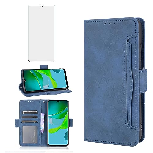 Asuwish Handyhülle für Motorola Moto E13 Hülle mit Glas Folie Schutzfolie Kartenfach Klappbar Leder Geldbörse Ständer Panzerfolie MotoE13 E 13 XT2345-3 Handy Hüllen Schutzhülle Phone Case Blau Asuwish Handyhülle für Motorola Moto E13 Hülle mit Glas Folie Schutzfolie Kartenfach Klappbar Leder Geldbörse Ständer Panzerfolie MotoE13 E 13 XT2345-3 Handy Hüllen Schutzhülle Phone Case Blau von Asuwish