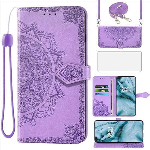 Asuwish Handyhülle für OnePlus Nord 1 Hülle mit Band und Glas Folie Schutzfolie Kartenfach Klappbar Leder Geldbörse Ständer 5G AC2003 AC2001 Handy Hüllen Mandala Schutzhülle Schutzglas Phone Case Lila Asuwish Handyhülle für OnePlus Nord 1 Hülle mit Band und Glas Folie Schutzfolie Kartenfach Klappbar Leder Geldbörse Ständer 5G AC2003 AC2001 Handy Hüllen Mandala Schutzhülle Schutzglas Phone Case Lila von Asuwish