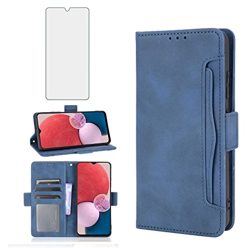 Asuwish Handyhülle für Samsung Galaxy A13 4G Hülle mit Glas Folie Schutzfolie Kartenfach Klappbar Leder Geldbörse Ständer A 13 LTE 13A A135F Handy Hüllen Schutzhülle Cover Phone Case Blau Asuwish Handyhülle für Samsung Galaxy A13 4G Hülle mit Glas Folie Schutzfolie Kartenfach Klappbar Leder Geldbörse Ständer A 13 LTE 13A A135F Handy Hüllen Schutzhülle Cover Phone Case Blau von Asuwish