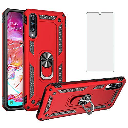 Asuwish Handyhülle für Samsung Galaxy A70 A70S Hülle mit Glas Folie Schutzfolie und Magnetisch Ring Ständer Handyhüllen Schutzglas Cover A 70 S 70A S70 Slim Handy Hüllen Schutzhülle Phone Case Rot Asuwish Handyhülle für Samsung Galaxy A70 A70S Hülle mit Glas Folie Schutzfolie und Magnetisch Ring Ständer Handyhüllen Schutzglas Cover A 70 S 70A S70 Slim Handy Hüllen Schutzhülle Phone Case Rot von Asuwish