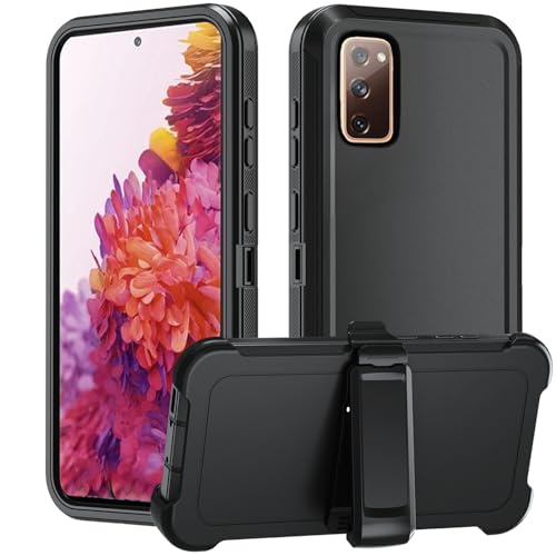 Asuwish Handyhülle für Samsung Galaxy S20 FE 5G Hülle mit Glas Folie Schutzfolie 360 Grad Stoßfest Gürtelclip Ständer S20FE 4G S20FE5G S 20 Fan Edition Slim Handy Hüllen Schutzhülle Phone Case Schwarz Asuwish Handyhülle für Samsung Galaxy S20 FE 5G Hülle mit Glas Folie Schutzfolie 360 Grad Stoßfest Gürtelclip Ständer S20FE 4G S20FE5G S 20 Fan Edition Slim Handy Hüllen Schutzhülle Phone Case Schwarz von Asuwish