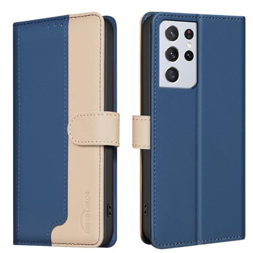 Asuwish Handyhülle für Samsung Galaxy S21 Ultra 5G Hülle mit Folie Schutzfolie Kartenfach Klappbar Leder Geldbörse Ständer S21Ultra5G S 21 S21Ultra G5 Handy Hüllen Schutzhülle Cover Phone Case Blau Asuwish Handyhülle für Samsung Galaxy S21 Ultra 5G Hülle mit Folie Schutzfolie Kartenfach Klappbar Leder Geldbörse Ständer S21Ultra5G S 21 S21Ultra G5 Handy Hüllen Schutzhülle Cover Phone Case Blau von Asuwish