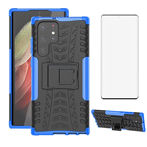 Asuwish Handyhülle für Samsung Galaxy S22 Ultra 5G Hülle mit Glas Folie Panzerfolie Schutzfolie und Ständer Handyhüllen S 22 S22Ultra 4G Slim Hard Handy Hüllen Schutzhülle Phone Case Männer Blau Asuwish Handyhülle für Samsung Galaxy S22 Ultra 5G Hülle mit Glas Folie Panzerfolie Schutzfolie und Ständer Handyhüllen S 22 S22Ultra 4G Slim Hard Handy Hüllen Schutzhülle Phone Case Männer Blau von Asuwish