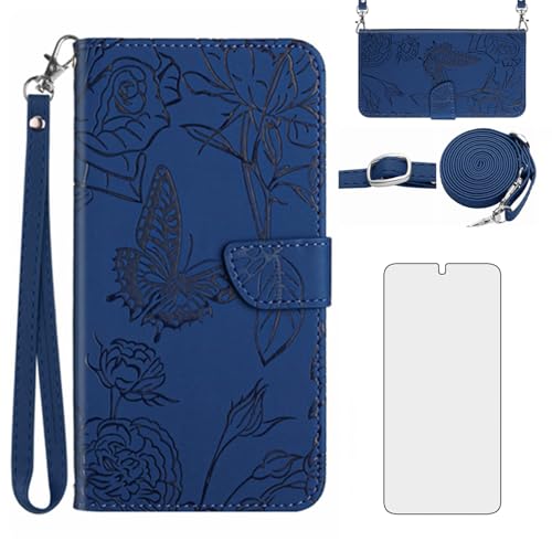 Asuwish Handyhülle für Samsung Galaxy S23 5G Hülle mit Band Folie Schutzfolie Kartenfach Klappbar Leder Geldbörse Ständer S 23 23S S23Hülle Handy Hüllen Mandala Schutzhülle Teenager Phone Case Blau Asuwish Handyhülle für Samsung Galaxy S23 5G Hülle mit Band Folie Schutzfolie Kartenfach Klappbar Leder Geldbörse Ständer S 23 23S S23Hülle Handy Hüllen Mandala Schutzhülle Teenager Phone Case Blau von Asuwish