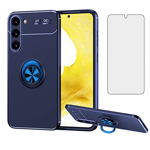 Asuwish Handyhülle für Samsung Galaxy S23 5G Hülle mit Glas Folie Schutzfolie und Silikon TPU Magnetisch Ring Ständer Panzerfolie S 23 23S S23Hülle Slim Handy Hüllen Schutzhülle Phone Case Blau Asuwish Handyhülle für Samsung Galaxy S23 5G Hülle mit Glas Folie Schutzfolie und Silikon TPU Magnetisch Ring Ständer Panzerfolie S 23 23S S23Hülle Slim Handy Hüllen Schutzhülle Phone Case Blau von Asuwish