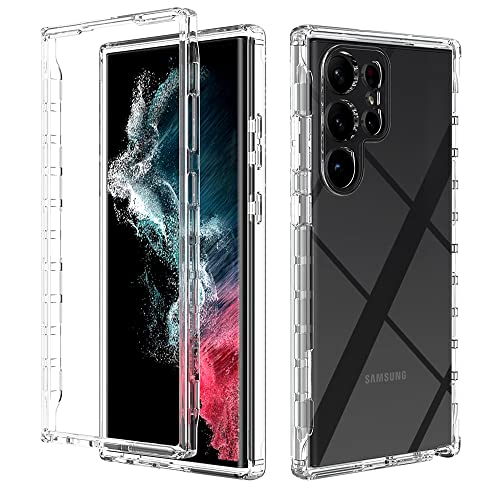 Asuwish Handyhülle für Samsung Galaxy S23 Ultra 5G Hülle mit Transparent Handyhüllen Cover S23Ultra 23S S 23 23Ultra Slim Durchsichtig Hüllen Schutzhülle Phone Case Transparent von Asuwish