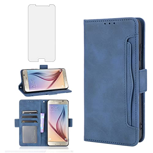 Asuwish Handyhülle für Samsung Galaxy S6 Hülle mit Glas Folie Schutzfolie Kartenfach Klappbar Leder Geldbörse Ständer Panzerfolie S 6 6S SM-G920F Handy Hüllen Schutzhülle Cover Phone Case Blau Asuwish Handyhülle für Samsung Galaxy S6 Hülle mit Glas Folie Schutzfolie Kartenfach Klappbar Leder Geldbörse Ständer Panzerfolie S 6 6S SM-G920F Handy Hüllen Schutzhülle Cover Phone Case Blau von Asuwish