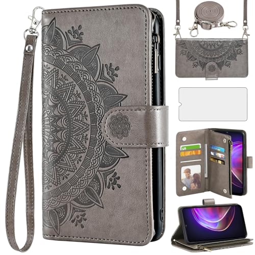 Asuwish Handyhülle für Vivo V21 5G Hülle mit Band und Folie Schutzfolie Kartenfach Klappbar Leder Blumen Geldbörse Ständer V 21 4G Reißverschluss Handyhüllen Handy Hüllen Schutzhülle Phone Case Grau Asuwish Handyhülle für Vivo V21 5G Hülle mit Band und Folie Schutzfolie Kartenfach Klappbar Leder Blumen Geldbörse Ständer V 21 4G Reißverschluss Handyhüllen Handy Hüllen Schutzhülle Phone Case Grau von Asuwish