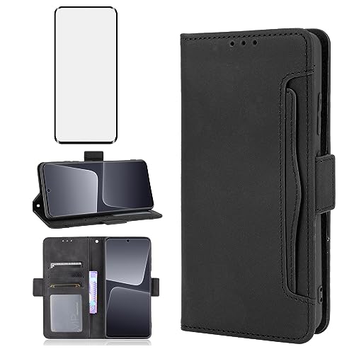 Asuwish Handyhülle für Xiaomi 13 Pro Hülle mit Glas Folie Schutzfolie Kartenfach Klappbar Leder Geldbörse Ständer Handyhüllen Panzerfolie Mi 13Pro 5G Handy Hüllen Schutzhülle Cover Phone Case Schwarz Asuwish Handyhülle für Xiaomi 13 Pro Hülle mit Glas Folie Schutzfolie Kartenfach Klappbar Leder Geldbörse Ständer Handyhüllen Panzerfolie Mi 13Pro 5G Handy Hüllen Schutzhülle Cover Phone Case Schwarz von Asuwish