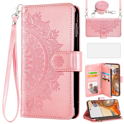 Asuwish Handyhülle für Xiaomi Mi 11T/Mi11T Pro 5G Hülle mit Band und Folie Schutzfolie Kartenfach Klappbar Leder Blumen Geldbörse Ständer M11T T11 21081111RG 2107113SG Handy Hüllen Phone Case Rosegold Asuwish Handyhülle für Xiaomi Mi 11T/Mi11T Pro 5G Hülle mit Band und Folie Schutzfolie Kartenfach Klappbar Leder Blumen Geldbörse Ständer M11T T11 21081111RG 2107113SG Handy Hüllen Phone Case Rosegold von Asuwish