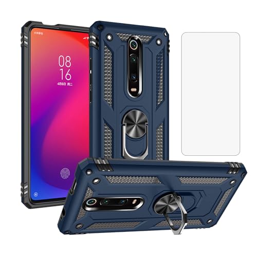 Asuwish Handyhülle für Xiaomi Mi 9T/Mi9T Pro/Redmi K20/RedmiK20 Pro Hülle mit Glas Folie Schutzfolie und Magnetisch Ring Ständer M1903F10G Mi9TPro T9 Slim Handy Hüllen Schutzhülle Phone Case Blau Asuwish Handyhülle für Xiaomi Mi 9T/Mi9T Pro/Redmi K20/RedmiK20 Pro Hülle mit Glas Folie Schutzfolie und Magnetisch Ring Ständer M1903F10G Mi9TPro T9 Slim Handy Hüllen Schutzhülle Phone Case Blau von Asuwish