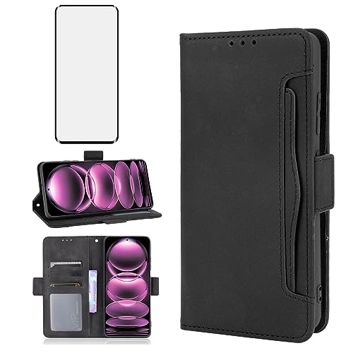 Asuwish Handyhülle für Xiaomi Poco X5 Pro/Redmi Note 12 Pro 5G Hülle mit Glas Folie Schutzfolie Kartenfach Klappbar Leder Geldbörse Ständer X5Pro 12Pro Speed Handy Schutzhülle Cover Phone Case Schwarz Asuwish Handyhülle für Xiaomi Poco X5 Pro/Redmi Note 12 Pro 5G Hülle mit Glas Folie Schutzfolie Kartenfach Klappbar Leder Geldbörse Ständer X5Pro 12Pro Speed Handy Schutzhülle Cover Phone Case Schwarz von Asuwish