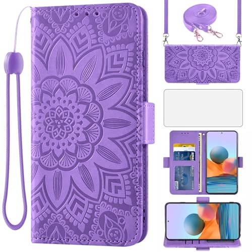 Asuwish Handyhülle für Xiaomi Redmi Note 10 Pro/10Pro Max Hülle mit Band und Glas Folie Schutzfolie Kartenfach Klappbar Leder Geldbörse Ständer Note10 ProMax M2101K6G Handy Schutzhülle Phone Case Lila Asuwish Handyhülle für Xiaomi Redmi Note 10 Pro/10Pro Max Hülle mit Band und Glas Folie Schutzfolie Kartenfach Klappbar Leder Geldbörse Ständer Note10 ProMax M2101K6G Handy Schutzhülle Phone Case Lila von Asuwish