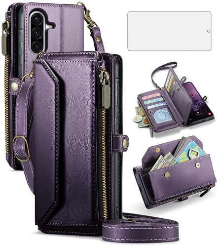 Asuwish Schutzhülle für Samsung Galaxy A36 5G, Reißverschluss, Brieftaschen-Schutzhülle mit gehärtetem Glas, Displayschutzfolie und Leder-Flip, RFID-blockierend, Kreditkartenhalter, Ständer, Handy A Asuwish Schutzhülle für Samsung Galaxy A36 5G, Reißverschluss, Brieftaschen-Schutzhülle mit gehärtetem Glas, Displayschutzfolie und Leder-Flip, RFID-blockierend, Kreditkartenhalter, Ständer, Handy A von Asuwish