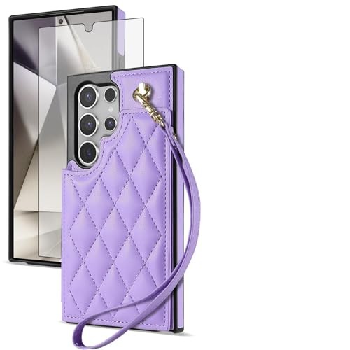 Asuwish Schutzhülle für Samsung Galaxy S22 Ultra 5G, Brieftaschen-Schutzhülle mit gehärtetem Glas, Displayschutzfolie und Handschlaufe, Kreditkartenhalter, Ständer, Handy-Zubehör S22ultra 22S S 22 Asuwish Schutzhülle für Samsung Galaxy S22 Ultra 5G, Brieftaschen-Schutzhülle mit gehärtetem Glas, Displayschutzfolie und Handschlaufe, Kreditkartenhalter, Ständer, Handy-Zubehör S22ultra 22S S 22 von Asuwish