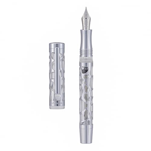 Asvine V169 Füllfederhalter mit mittelbreiter Spitze, Wassertropfen-Skelett, transparentes, klares Acryl, Stiftetui-Set Asvine V169 Füllfederhalter mit mittelbreiter Spitze, Wassertropfen-Skelett, transparentes, klares Acryl, Stiftetui-Set von Asvine