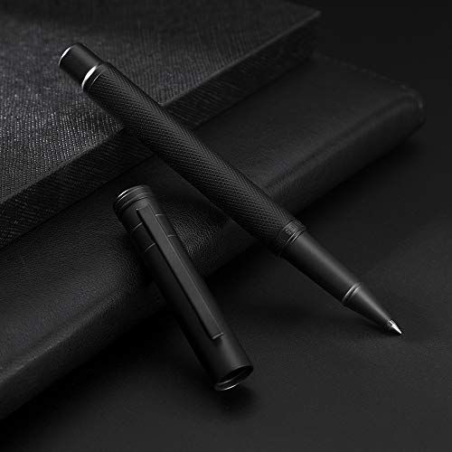 HongDian Tintenroller mit mattem Schwarzwald, klassisches Design, schwarzer Nachfüllstift mit Metall-Geschenkbox HongDian Tintenroller mit mattem Schwarzwald, klassisches Design, schwarzer Nachfüllstift mit Metall-Geschenkbox von Asvine
