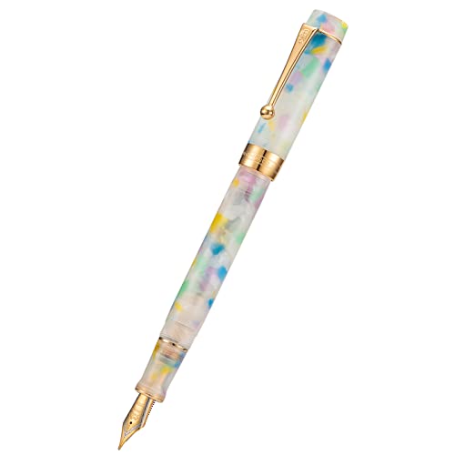 Jinhao 100 Centennial Rainbow Resin Füllfederhalter, Iridium-Feder mittlere Spitze, goldfarbener Rand Jinhao 100 Centennial Rainbow Resin Füllfederhalter, Iridium-Feder mittlere Spitze, goldfarbener Rand von Asvine