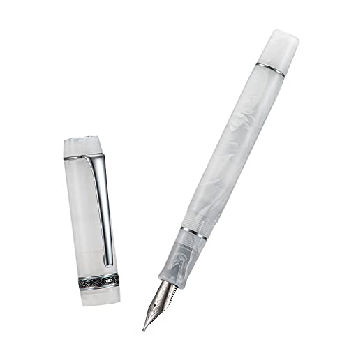 Kaigelu 316A Weißer Acryl-Füllfederhalter, Iridiumm Medium Nib Smooth Writing Calligraphy Pen, Nice Writing Pen for Men & Women von Asvine