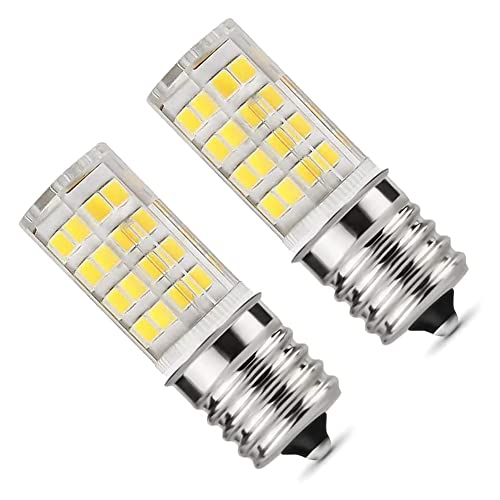 Asyduey 2Er-Pack Dimmbare 4-W-LED-E17-Mikrowellenlampe, Tageslicht 6000 K, 40-W-HalogenäQuivalentlicht, Keramik-E17-LED-Lampe Asyduey 2Er-Pack Dimmbare 4-W-LED-E17-Mikrowellenlampe, Tageslicht 6000 K, 40-W-HalogenäQuivalentlicht, Keramik-E17-LED-Lampe von Asyduey