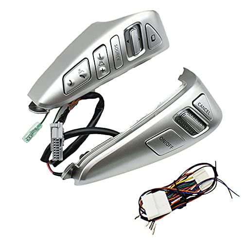 Asyduey Auto Lenkung Rad Schalter Taste Tempomat Steuerung Taste für TIIDA SENTRA Livina SUNNY ALMERA 25550-3DA6A von Asyduey
