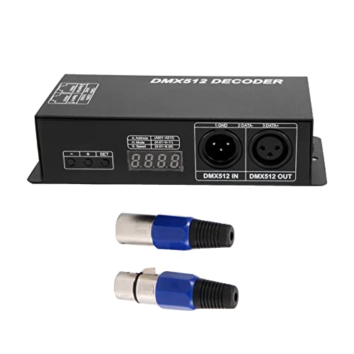 Asyduey Hochleistungs LED Kontrolleur LED 512 Decoder Dimmer Treiber DC12V-24V für LED RGB Streifen oder Lichter (3 Kanal) von Asyduey