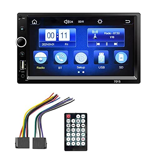 Asyduey LED-Auto-Player, Schwarzer Player, 7-HD-Autoradio, Multimedia-MP5-Player, Auto-Audio 7015 (Unterstützt Carplay) von Asyduey