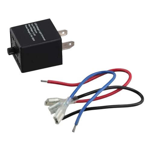Asyduey LED Blink Relais, 12 V-3 PIN Einstellbares LED Blink Relais Blinker Blinker für Kraft Fahrzeug MotorräDer von Asyduey