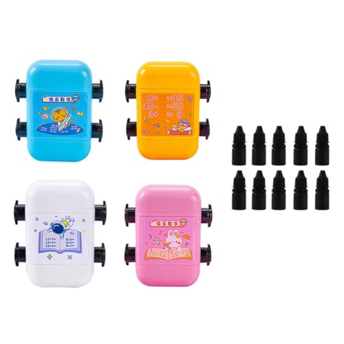 Asyduey Multiplikation Addition und Subtraktion Division Unterrichtsstempel über 76x64x32mm Wie Gezeigt für Kinder Roller Digitaler Unterrichtsstempel von Asyduey