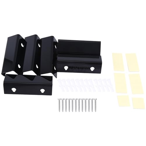 Asyduey Schwarze Vinyl-Schallplattenregal-Wandhalterung, 6er-Pack, Vinyl-Wandhalterung, Acryl-Album-Schallplattenhalter-Display, Einfache Installation, Einfach zu Bedienen Asyduey Schwarze Vinyl-Schallplattenregal-Wandhalterung, 6er-Pack, Vinyl-Wandhalterung, Acryl-Album-Schallplattenhalter-Display, Einfache Installation, Einfach zu Bedienen von Asyduey
