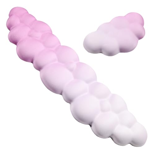 Asyduey Tastatur-Handgelenkauflage, Wolkenform, Leder-Handgelenkständer, Ergonomisch, für Laptop, Büro, Mauspad, Rosa- Asyduey Tastatur-Handgelenkauflage, Wolkenform, Leder-Handgelenkständer, Ergonomisch, für Laptop, Büro, Mauspad, Rosa- von Asyduey
