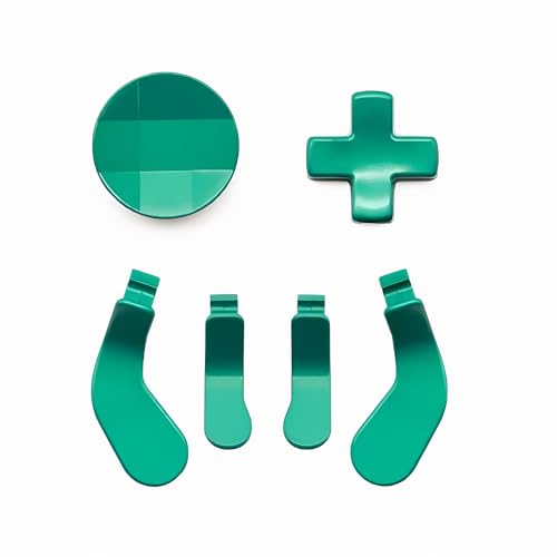 6 Stück Metall Trigger Paddles & D-Pad Set für Xbox One Elite & Elite Series 2 Controller | Ersatz Trigger Paddles & Steuerkreuz | Austauschbare Rücktasten | Custom Mod Kit (Grün) von AtEaze